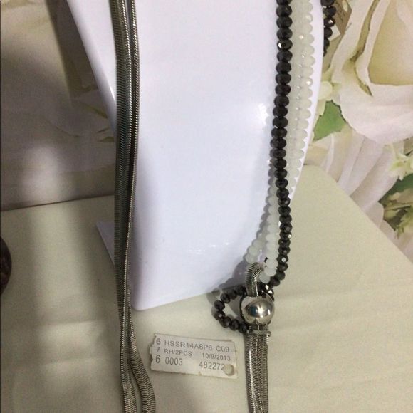 Vintage Erica Lyons Long Mixed Material Necklace Multi Strand NWT NOS - Picture 7 of 16